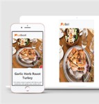 美食餐饮烤鸡沙拉饮食类HTML5网站模板