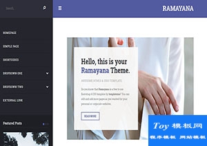 Ramayana简约个人生活主题Bootstarp网站模板