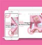 粉色精美智能家居产品网站模板