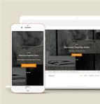 橙色HTML5玻璃公司响应式网站模板