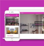 紫色响应式创意室内设计HTML5网站模板