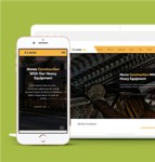 黄色经典建筑工业单页响应式网站模板