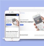 白色纯净创意机构平面设计公司网站模板