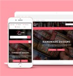 粉红色响应式手工艺产品在线商店网站模板