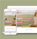 粉色个性响应式瑜伽馆网站模板