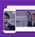 紫色响应式创意商业机构企业HTML5网站模板