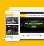 足球体育运动类的HTML5模板
