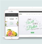 绿色小清新天然鲜榨果汁新品倒计时网站模板