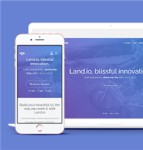 紫蓝色全屏渐变UI设计公司企业网站模板