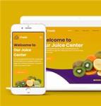 橙色大气果汁中心自适应企业网站模板