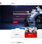 大气摩托车运动改装车行网站模板