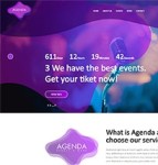 紫色炫彩富UI活动演出专题模板