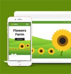 响应式简约鲜花花卉市场展示网站模板
