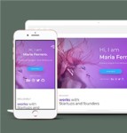 紫色渐变用户体验设计师简历网站模板