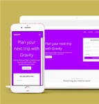 响应式简洁紫色旅行计划定制网页模板