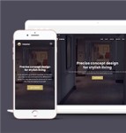 黑色全屏创意室内艺术设计企业网站模板