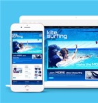蓝色超炫酷海洋背景HTML5模板
