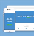 蓝色创意系统开发设计公司网站模板
