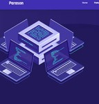 perason蓝紫色数字ui商业分析顾问引导式网站模板