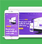 渐变紫色SEO软件营销官网HTML5网站模板