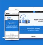 蓝色风格云主机网站多页面HTML5模板