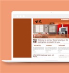 橙色简单的装修公司html5企业网站模板
