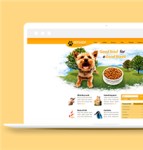 橙色可爱简约宠物超市CSS网站模板
