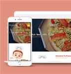 大气宽屏响应式Pizza美食餐饮行业网站模板