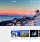 希腊爱琴海旅行线路推荐网站模板