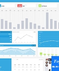 蓝色扁平化Flat bootstrap后台系统模板