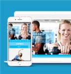清爽蓝色实用全民锻炼健身房网站模板