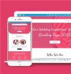 红色婚礼策划展示单页面网站HTML5模板
