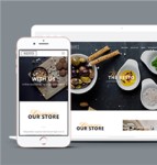 精美设计西餐厅美食在线预约网站模板