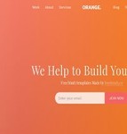 Orange橙色全面响应式网站服务公司引导式模板