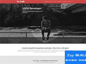 UX/UI Developer开发者web简历模板
