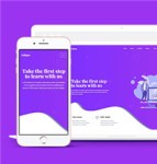 紫色商业项目展示公司网站模板下载