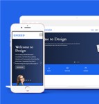 蓝色宽屏响应式UI设计公司网站网站模板