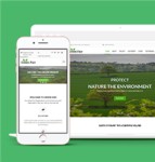自适应绿色生态环保机构单页网站静态模板