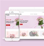 粉色简约浪漫鲜花店在线电商网站模板
