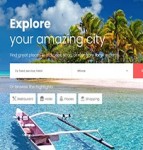简约海滩风景线上旅游公司主题引导式网站模板