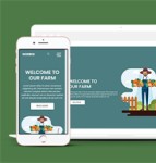 全屏绿色家庭有机农场企业网站模板