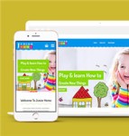 可爱蓝色HTML5儿童幼儿园教育网站模板
