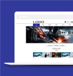 蓝色简洁娱乐影视传媒公司网站模板