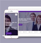 紫色创意的商务代理机构企业网站模板