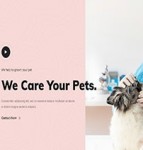 Animal温馨双色排版宠物护理医院引导式模板网站