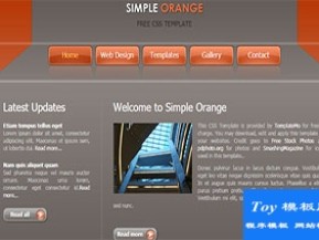 orange灰色橙色组成光泽标题图形网站模板