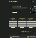 黑色host香港主机云服务网页模板