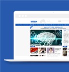 蓝色财经新闻资讯类网站前端CMS模板下载