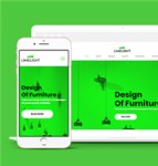 绿色创意响应式家具产品设计公司网站模板