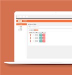 橙色简单产品订单管理系统网站模板